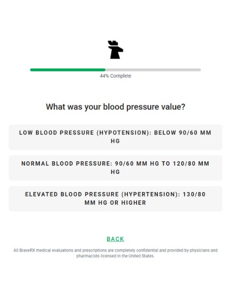 question on blood pressure during brave rx quiz